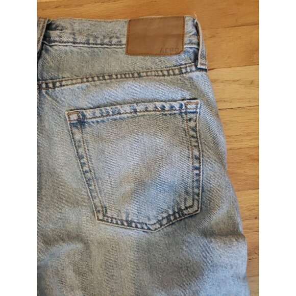 AEROPOSTALE Boyfriend Flare Jeans Distressed Rip Torn Denim Sz 2 32x32 - Picture 10 of 11